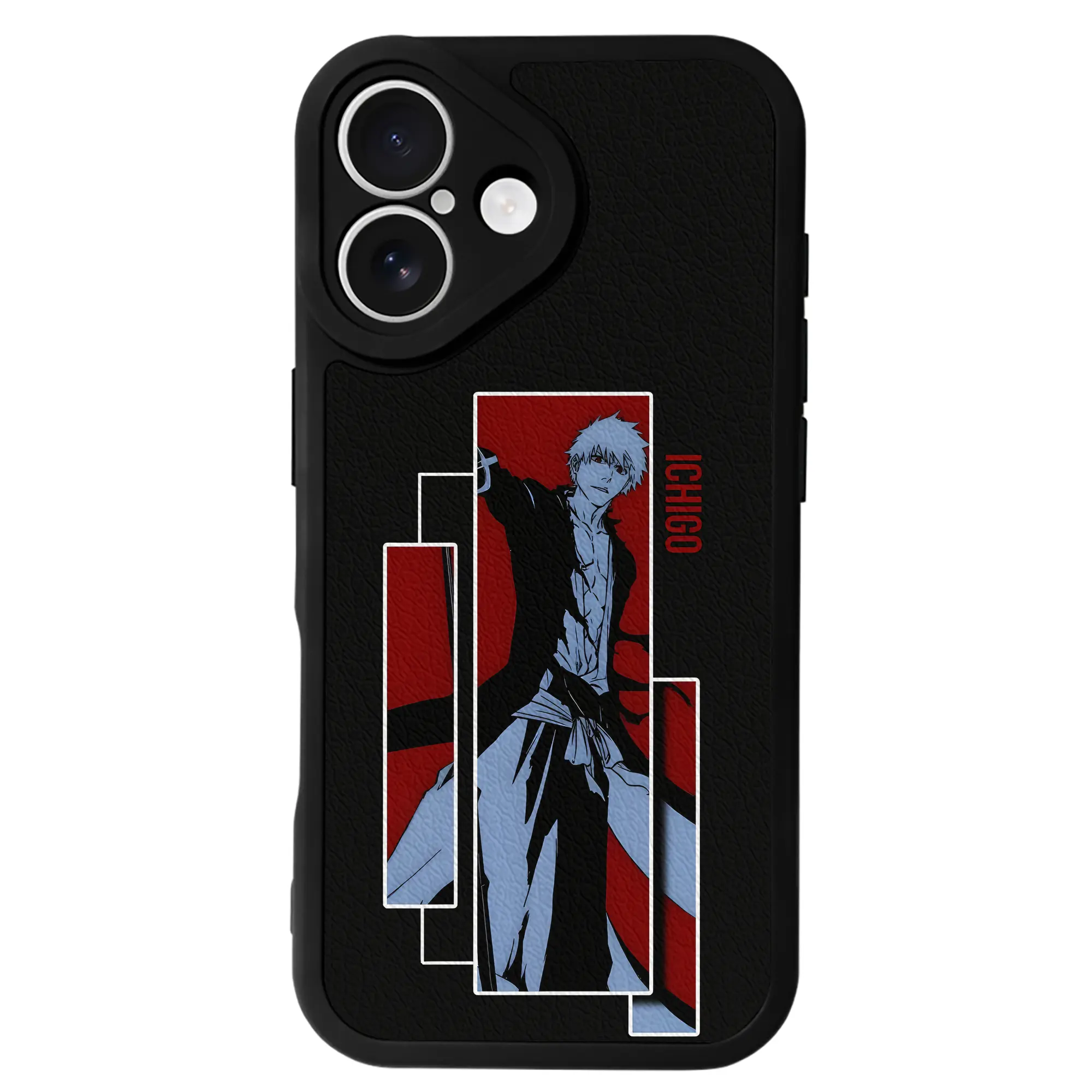 ブリーチ グッズ 黒崎 一護 - IPhone 16シリーズ対応 ・ シリコンスマホケース ・ レザー調 ・ 高精度フィット ・ 耐衝撃 ・ ワイヤレス充電対応 ・ 精密カット